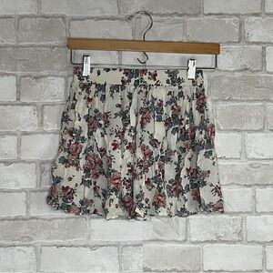 Brandy Melville Floral Mini Skirt